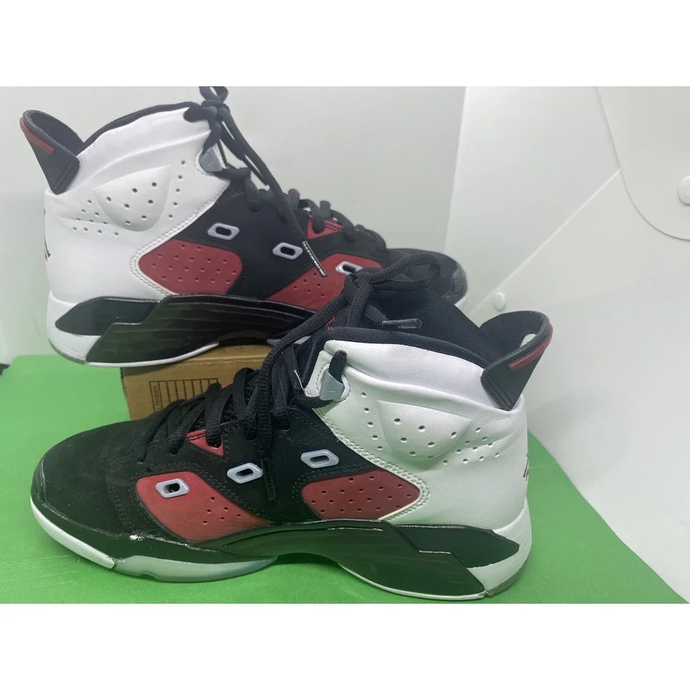 Nike Jordan Black Carmine White Grade School DM1159-006 Shoes Sz 6.5Y- Women's 8
